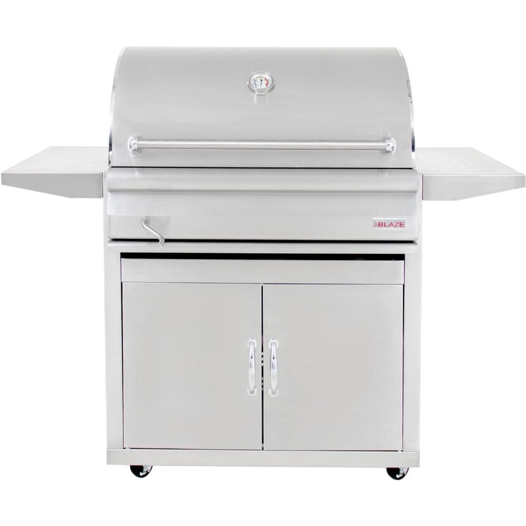 Blaze 32" Freestanding Charcoal Grill with Adjustable Charcoal Tray