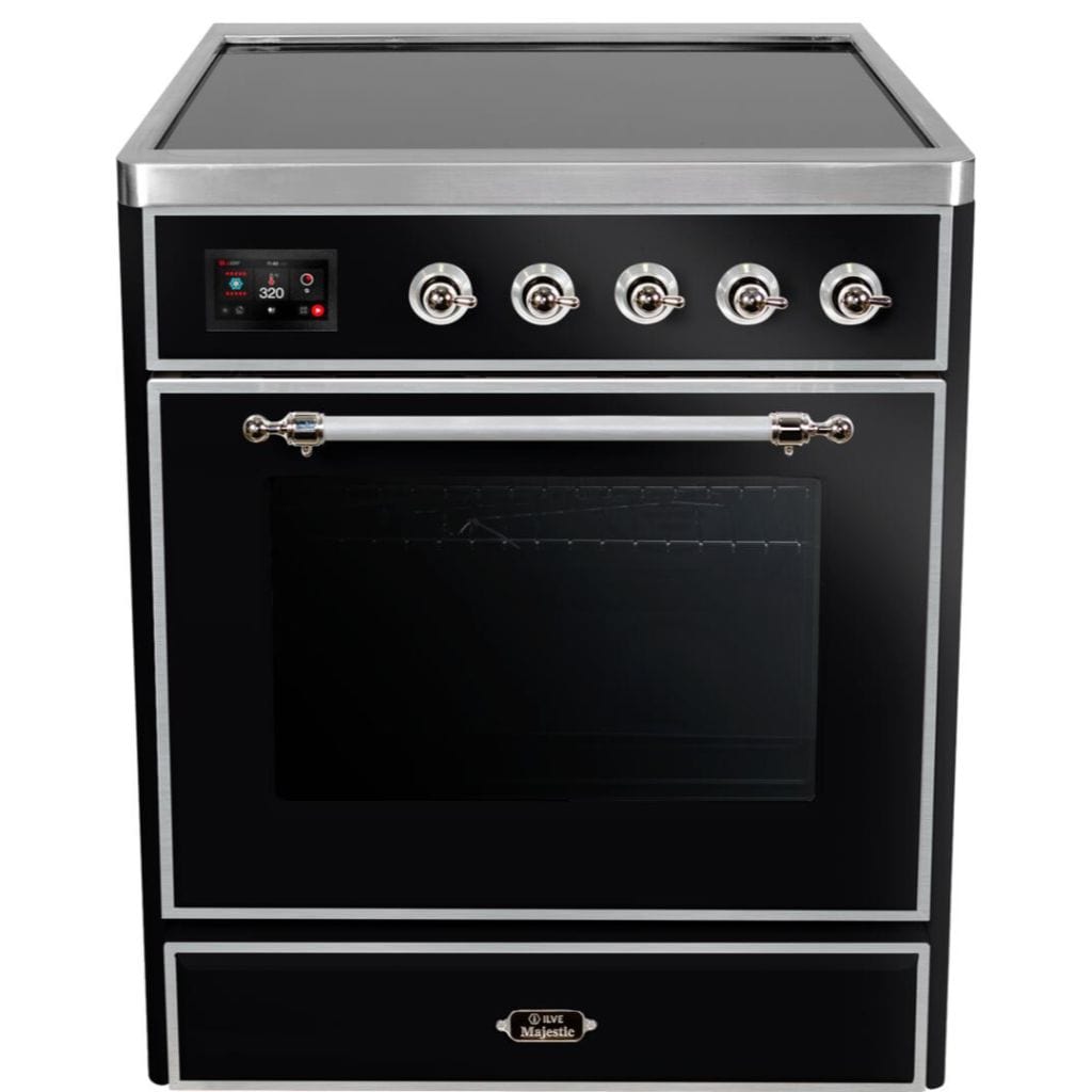 ILVE 30” 4-Burners Majestic II Series Freestanding Electric Range with Trim