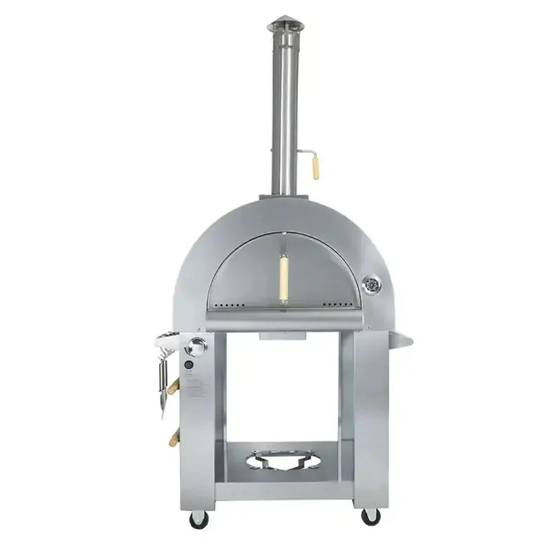 Kokomo Grills 32" Dual Fuel Liquid Propane or Wood Fired Stainless Steel Pizza Oven