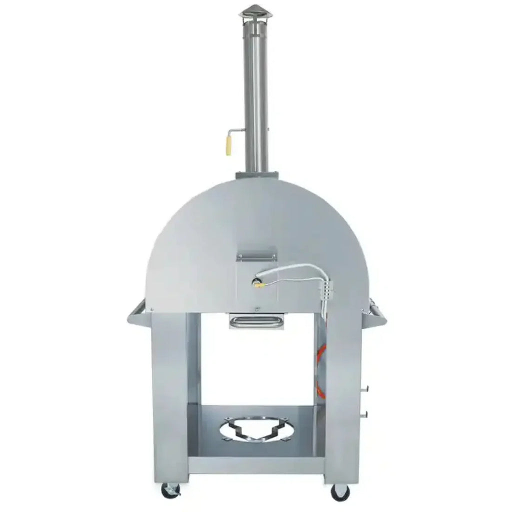 Kokomo Grills 32" Dual Fuel Natural Gas or Wood Fired Stainless Steel Pizza Oven