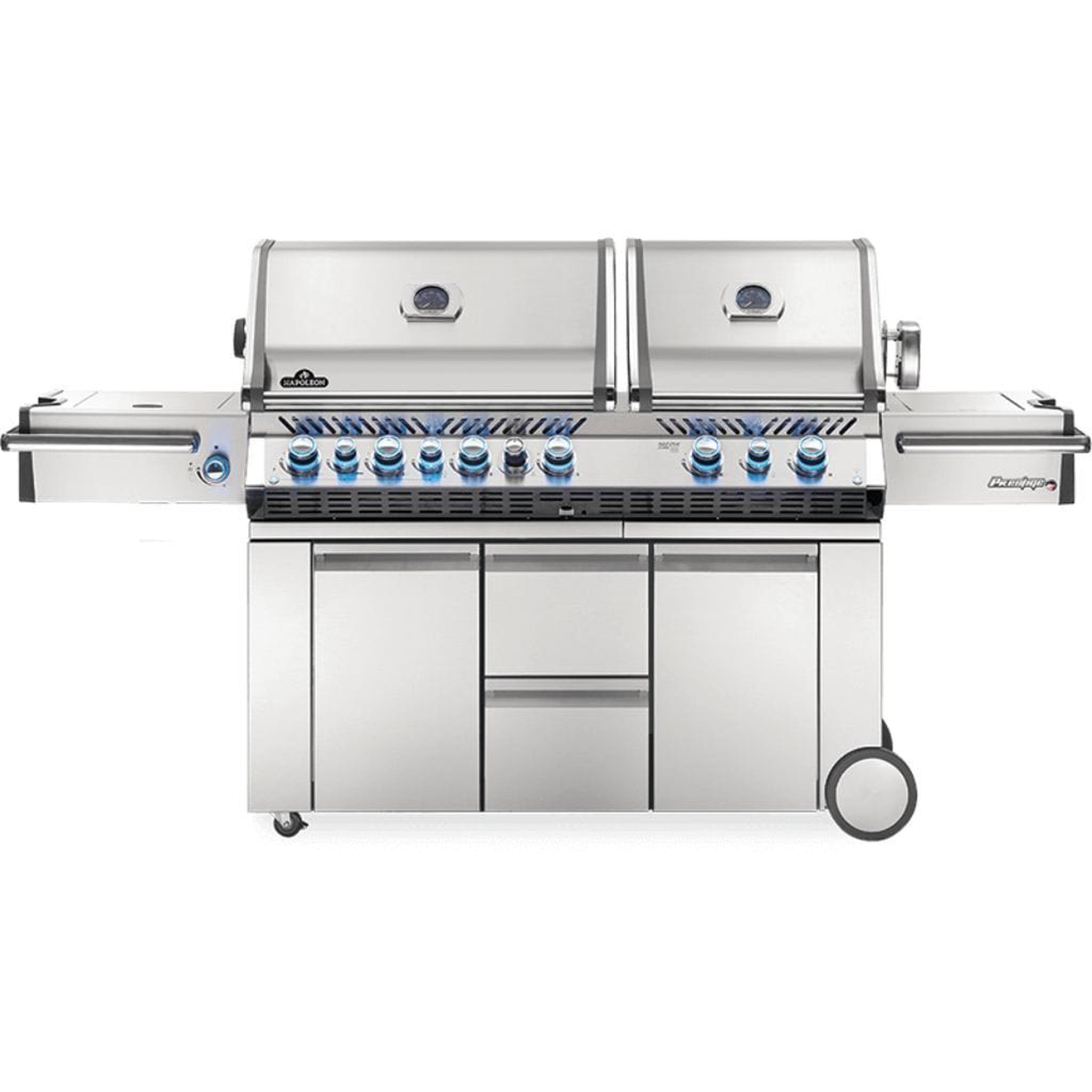 Napoleon 94" Prestige PRO 825 Freestanding Gas Grill with Infrared Rear Burner, Double Infrared Sear Burner & Side Burner