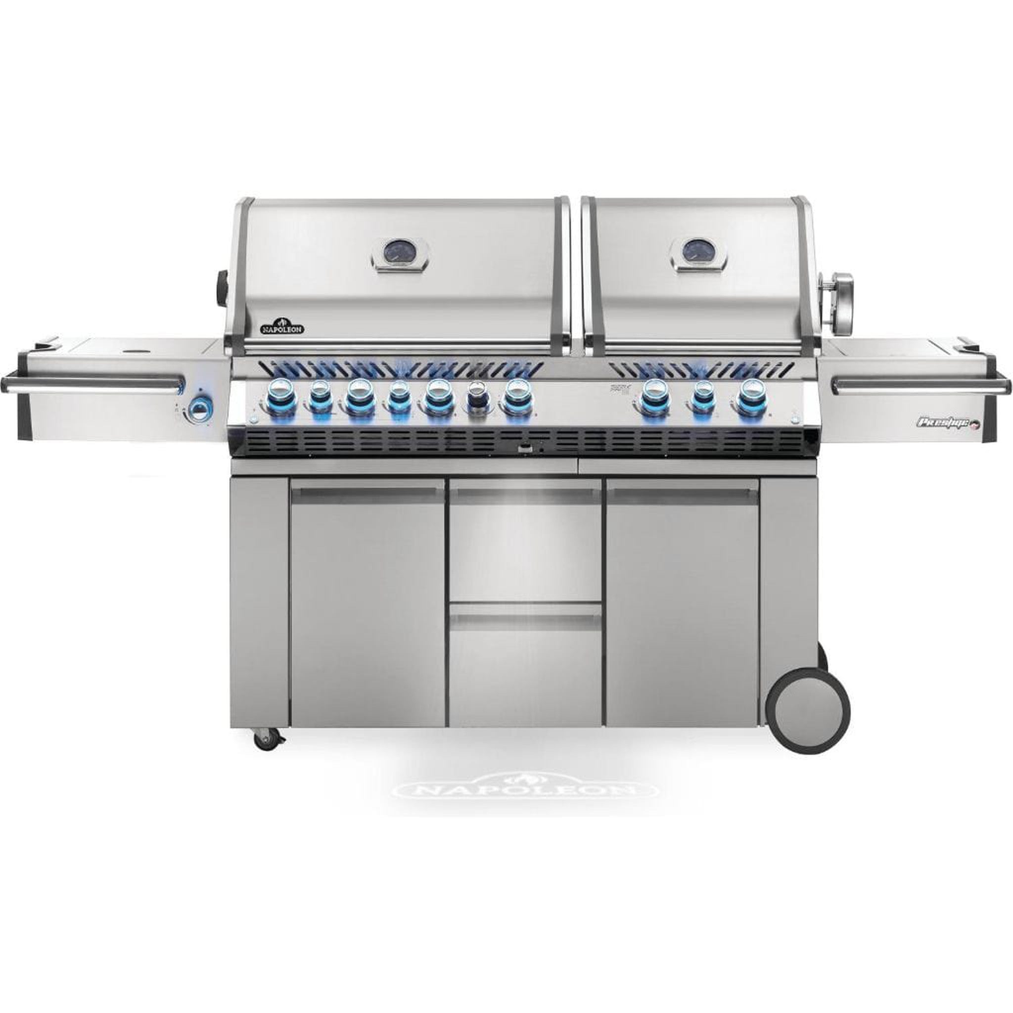 Napoleon 94" Prestige PRO 825 Freestanding Gas Grill with Infrared Rear Burner, Double Infrared Sear Burner & Side Burner