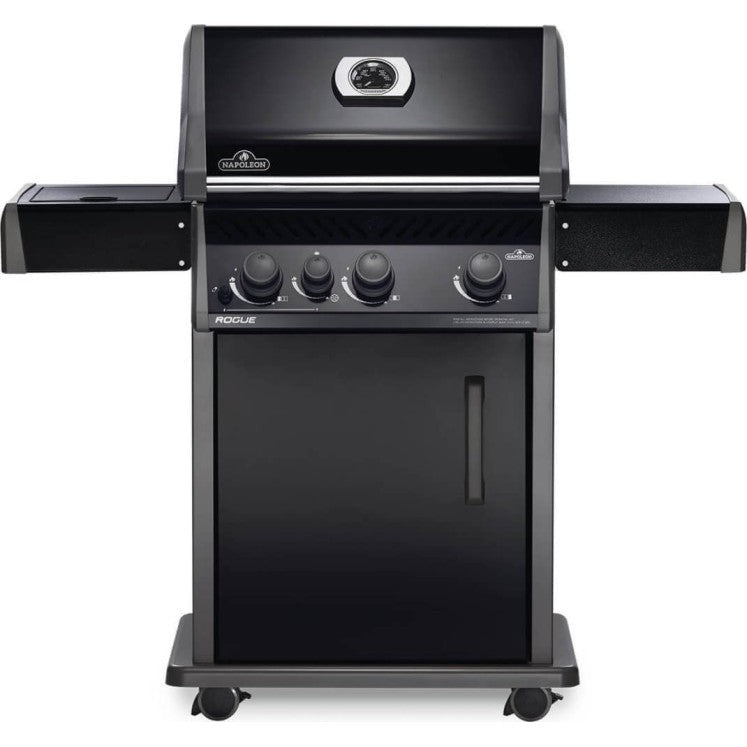 Napoleon Rogue 425 Black 51" Natural Gas Grill with Range Side Burner