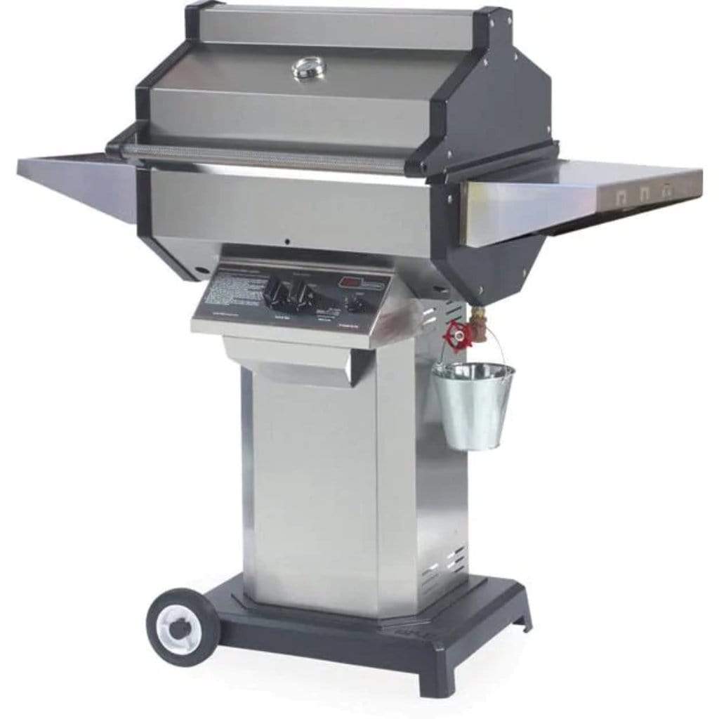 Phoenix Grills 52" Dual Burner Stainless Steel Gas Grill Head on Pedestal Cart w/ Aluminum Base