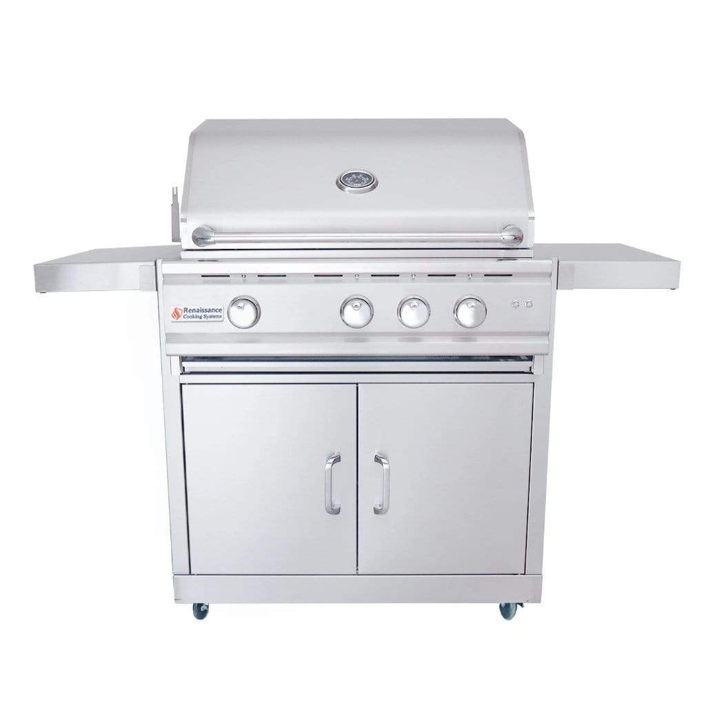 Renaissance Cutlass Pro Series 30" 4-Buner Freestanding Liquid Propane Gas Grill