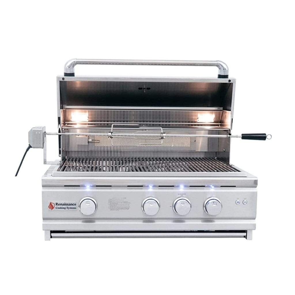 Renaissance Cutlass Pro Series 30" 4-Buner Freestanding Liquid Propane Gas Grill