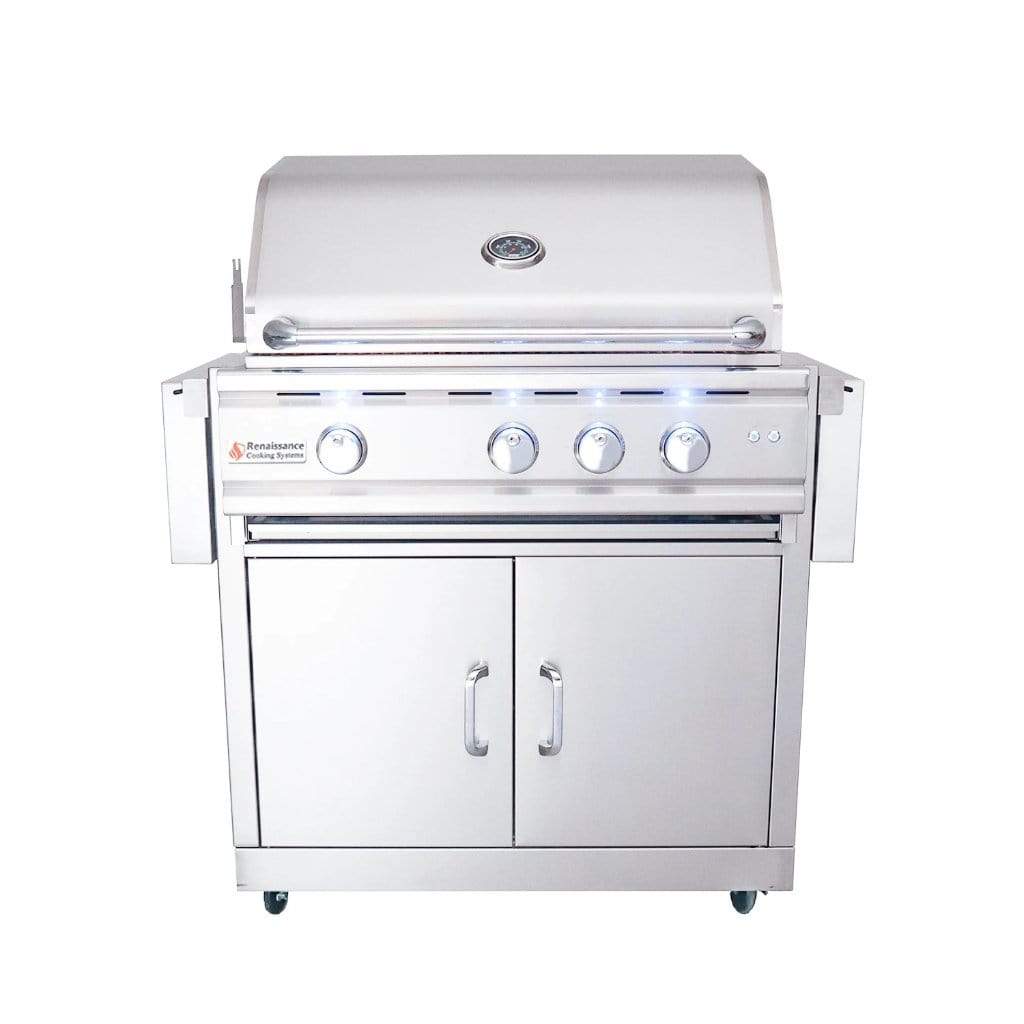 Renaissance Cutlass Pro Series 30" 4-Buner Freestanding Liquid Propane Gas Grill