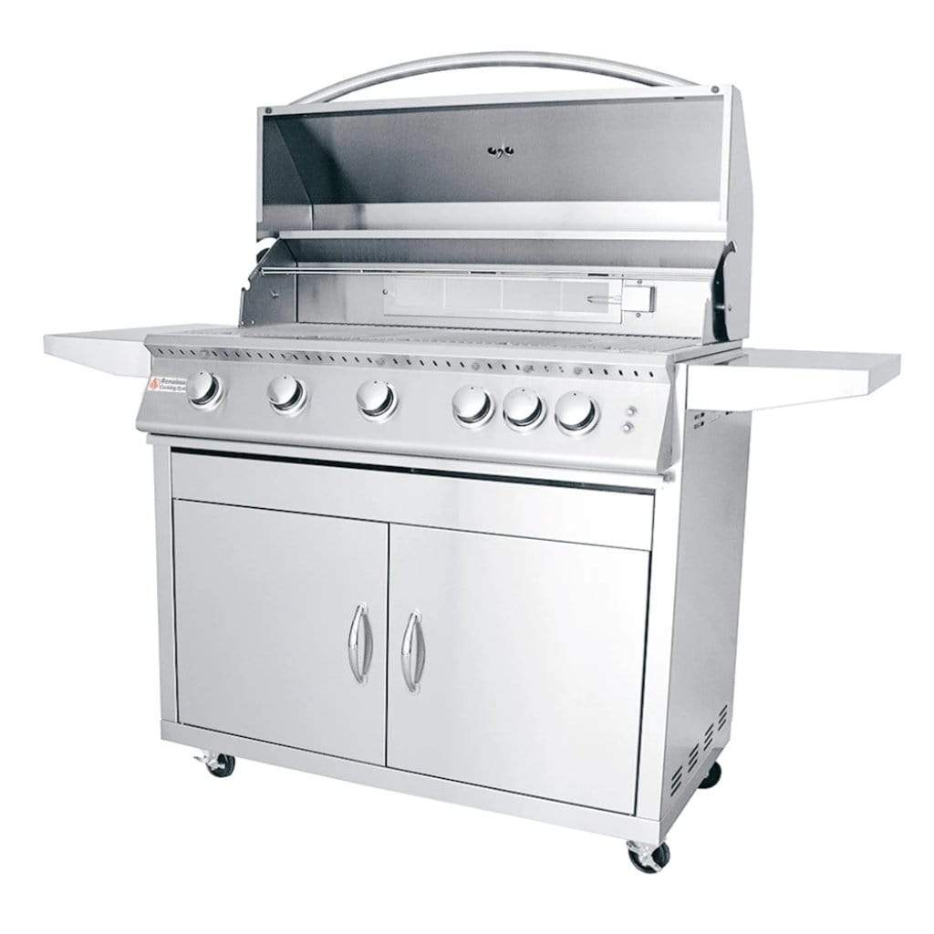 Renaissance Premier L Series 40" 6-Burner Freestanding Liquid Propane Gas Grill with Infrared Back Burner and LED Lights