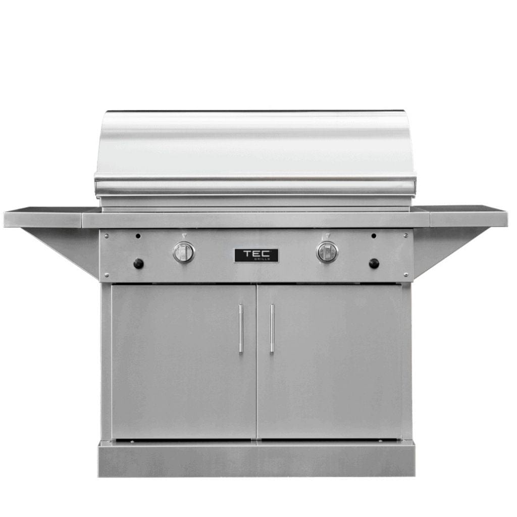 TEC Grills 44" Sterling Patio FR Infrared Gas Grill On Stainless Steel Cabinet with Side Shelves